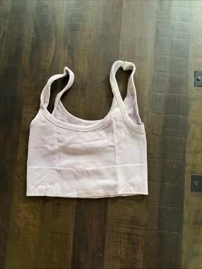 Full Tilt Ribbed Scoop Sports Bra - Light Mauve